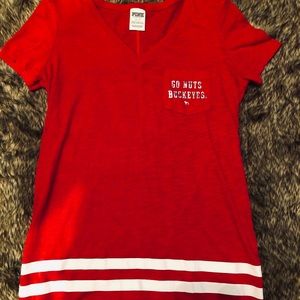 PINK Ohio State Football T-Shirt